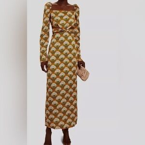 NWT Agua by Agua Bendita Cuarzo Semilla Otoño Maxi Dress